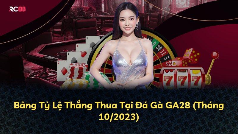 Bảng Tỷ Lệ Thắng Thua Tại Đá Gà GA28 (Tháng 10/2023)